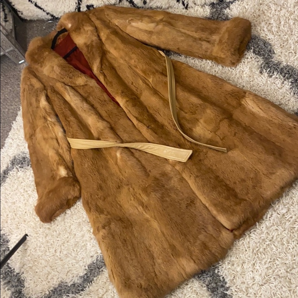 Beautiful floor length fur coat
